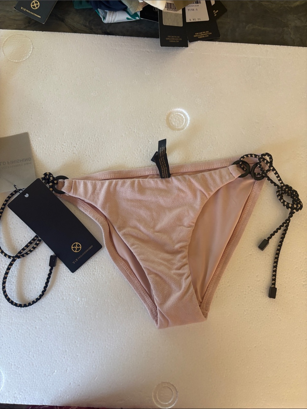 VIX  Blush Pink Side-Tie Bikini Bottoms